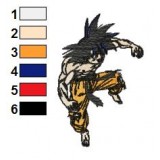 Young Goku Dragon Ball Z Embroidery Design